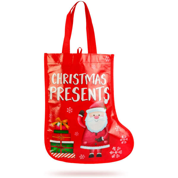 Afbeelding van Kerstcadeautas – laars – 33 cm – rood 1 Stuks [59713A] - 02 59713A web