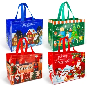 Afbeelding van Kerstcadeautas - 31 x 25 x 17 cm - 4 soorten 1 Stuks [59728] - 02 59728 web
