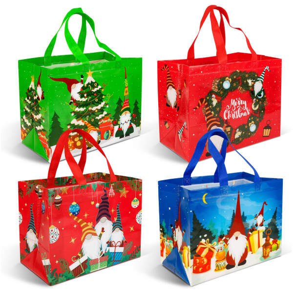 Afbeelding van Kerstcadeautas - 31 x 25 x 17 cm - 4 soorten 1 Stuks [59729] - 02 59729 web