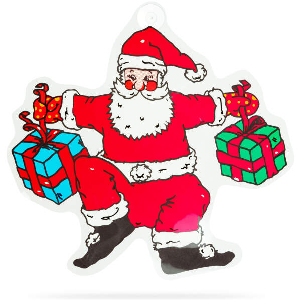 Afbeelding van Kerst raamdecoratie - Kerstman - met zuignap - 30 x 29 cm 1 Stuks [59736A] - 02 59736A web
