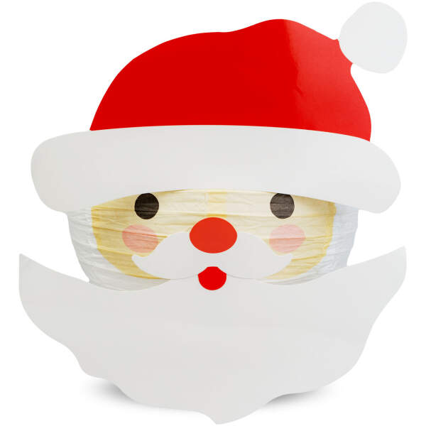 Afbeelding van Kerstlantaarn - Kerstman - papier - 30 cm 1 Stuks [59739A] - 02 59739A web