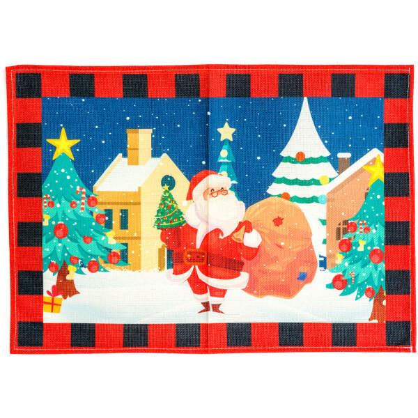 Afbeelding van Kerst placemat - Kerstman - 46 x 32 cm 1 Stuks [59749A] - 02 59749A web