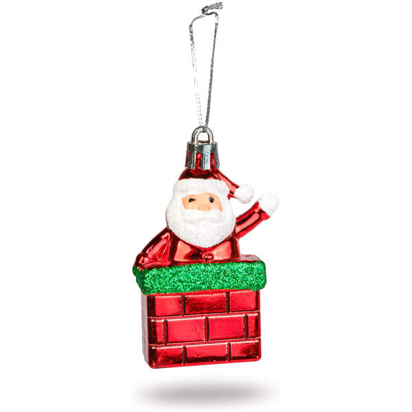Afbeelding van Kerstversiering - Kerstman - hangend - kunststof - 7,5 x 5 cm 1 Stuks [59754] - 02 59754 web