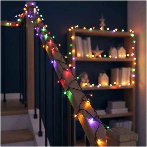 Afbeelding van Lichtsnoer – 30 m – veelkleurig – 600 LED – 220–240 V – 6 W – groene kabel 1 Stuks [59769] - 02
