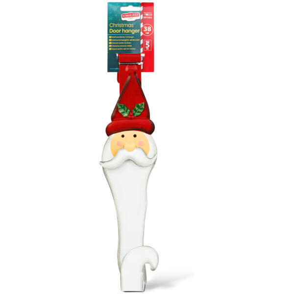 Afbeelding van Kerstdeurhanger – metaal – Kerstman – 38 cm 1 Stuks [59708A] - 03 59708A web
