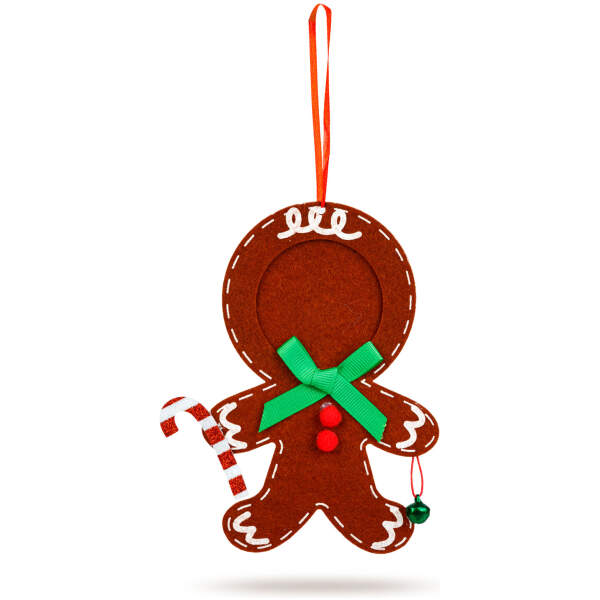 Afbeelding van Kerstdecoratie - vilt - met bel - ophangbaar - 13 x 17 cm - 3 soorten 1 Stuks [59730] - 03 59730 web
