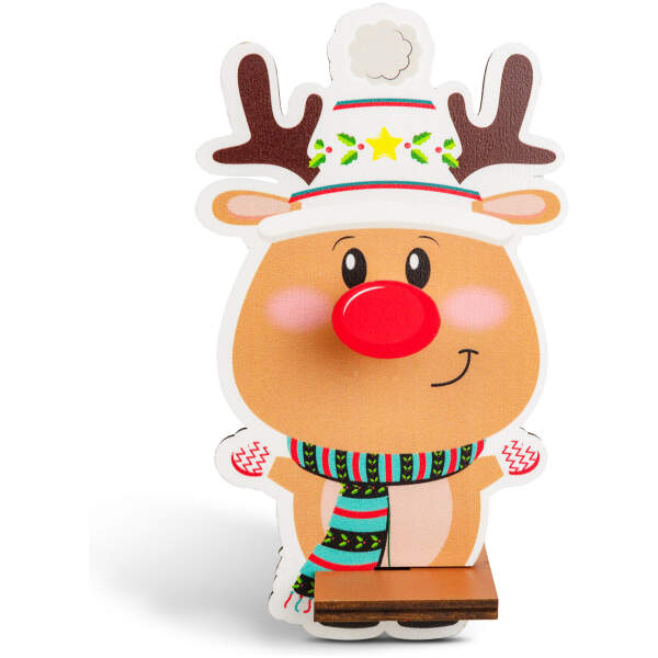 Afbeelding van Kerstdecoratie - tafelglazenhouder - 14 x 10 cm - 4 soorten 1 Stuks [59738] - 03 59738 web