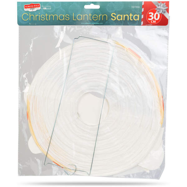 Afbeelding van Kerstlantaarn - Kerstman - papier - 30 cm 1 Stuks [59739A] - 03 59739A web