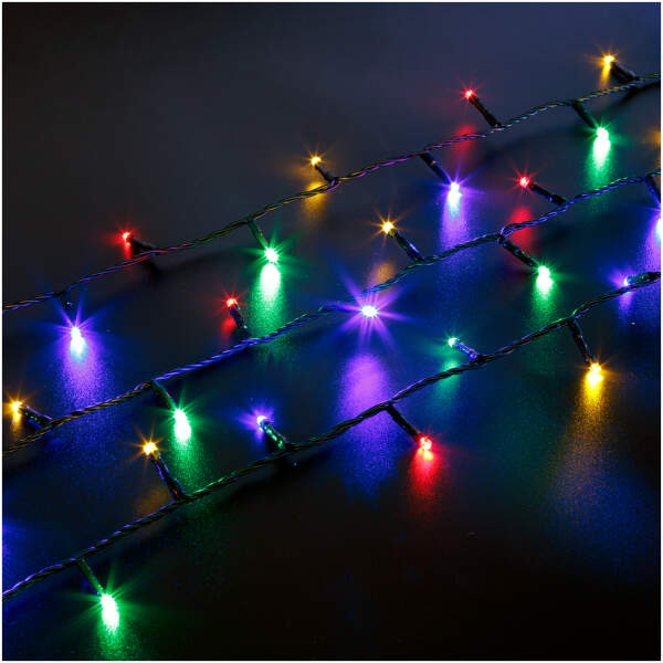 Afbeelding van Lichtsnoer – 20 m – veelkleurig – 400 LED – 220–240 V – 6 W – groene kabel 1 Stuks [59768] - 03