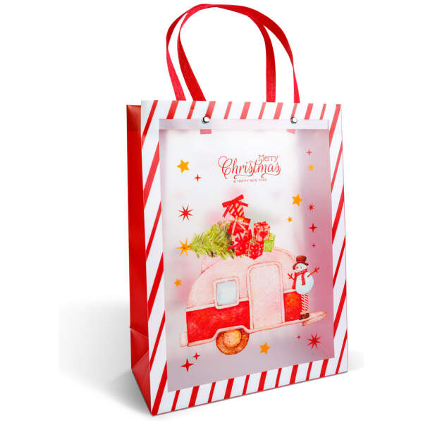 Afbeelding van Kerstcadeautas - 24 x 19,5 x 9,5 cm - 2 soorten 1 Stuks [59725] - 04 59725 web