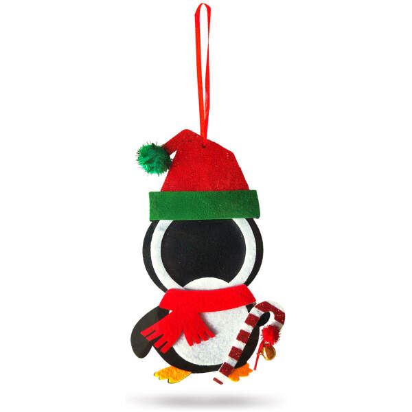 Afbeelding van Kerstdecoratie - vilt - met bel - ophangbaar - 13 x 17 cm - 3 soorten 1 Stuks [59730] - 04 59730 web