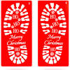 Afbeelding van Kerstdecoratie - voetafdruk sjabloonset - kunststof - 30,5 x 14 cm - 4 stuks / verpakking 1 Stuks [59741] -