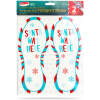 Afbeelding van Kerstdecoratie - "Santa was here" voetafdruksticker - 25 x 10 cm - 2 stuks / verpakking 1 Stuks