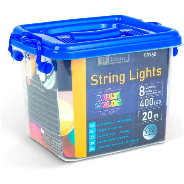 Afbeelding van Lichtsnoer – 20 m – veelkleurig – 400 LED – 220–240 V – 6 W – groene kabel 1 Stuks [59768] - 04