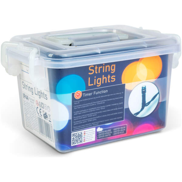 Afbeelding van Lichtsnoer – 30 m – veelkleurig – 600 LED – 220–240 V – 6 W – groene kabel 1 Stuks [59769] - 04