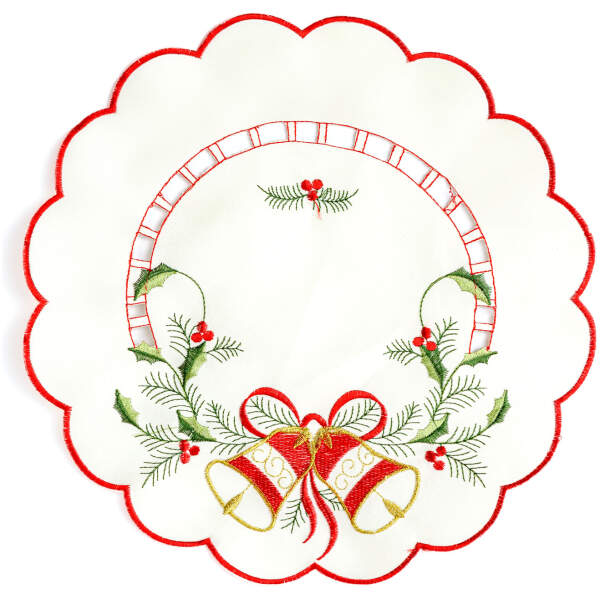 Afbeelding van Kersttafelkleed - geborduurd - 29 cm - 3 soorten 1 Stuks [59723] - 05 59723 web