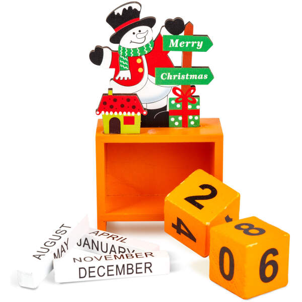 Afbeelding van Kerstkalender - MDF - 13,5 x 7 x 3,5 cm - 3 soorten 1 Stuks [59740] - 05 59740 web