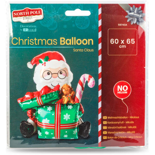 Afbeelding van Kerstballon - Kerstman - 60 x 65 cm 1 Stuks [59743A] - 05 59743A web