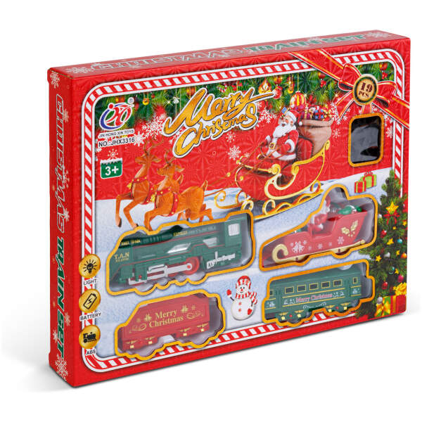 Afbeelding van Kersttrein - met licht - op batterijen - 3 sporen 1 Stuks [DA00350] - 05 DA00350 web