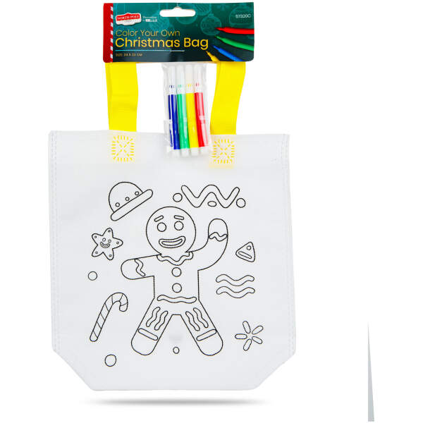 Afbeelding van Kleurzak – Kerstmis – met 4 stiften – 24 x 22 cm – 6 ontwerpen 1 Stuks [57320C] - 06 57320C web