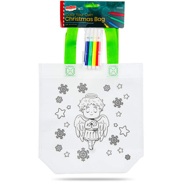 Afbeelding van Kleurzak – Kerstmis – met 4 stiften – 24 x 22 cm – 6 ontwerpen 1 Stuks [57320C] - 07 57320C web