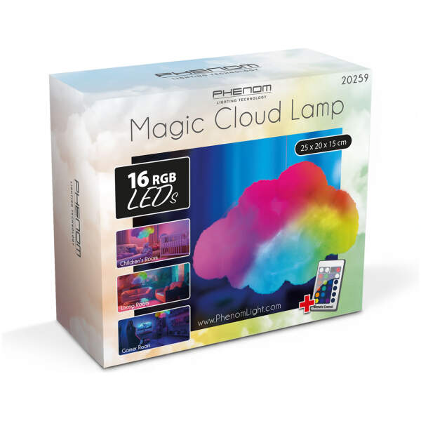 Afbeelding van Magische Wolklamp - 16 RGB LED - 3 x AAA - 25 x 20 x 15 cm 1 Stuks [20259] - 08 20259 web