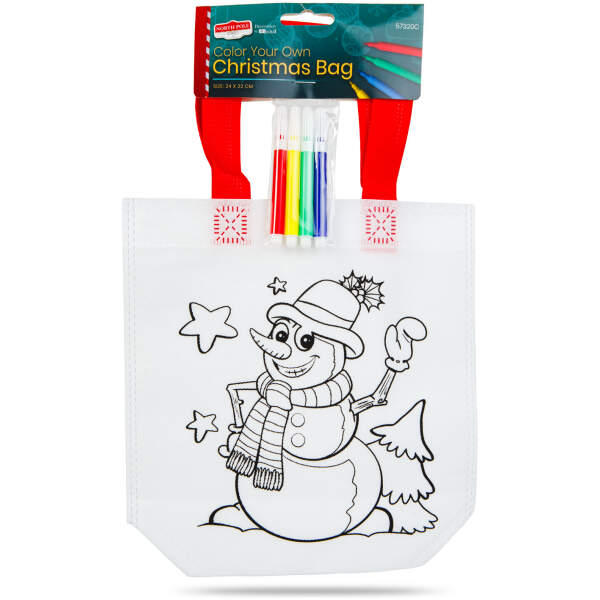Afbeelding van Kleurzak – Kerstmis – met 4 stiften – 24 x 22 cm – 6 ontwerpen 1 Stuks [57320C] - 09 57320C web