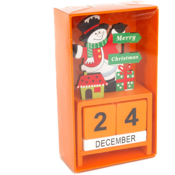 Afbeelding van Kerstkalender - MDF - 13,5 x 7 x 3,5 cm - 3 soorten 1 Stuks [59740] - 09 59740 web