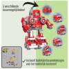 Afbeelding van N'JOY Life - Robot speelgoed - Rood 5 in 1 - Robots - Politie - Brandweerauto - Bouwpakket -