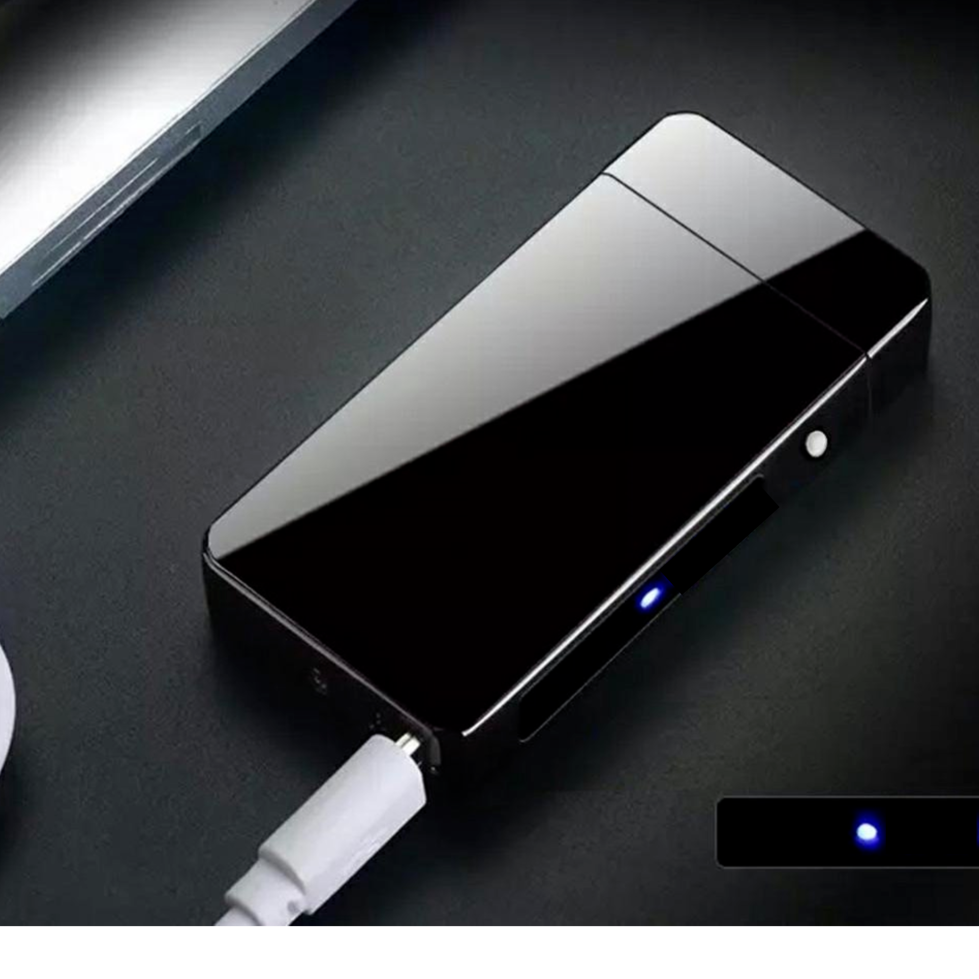 Afbeelding van Luxe Oplaadbare Elektrische Plasma Aansteker in Gift Verpakking - USB oplaadbaar - incl. USB kabel - Zwart -