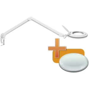 Afbeelding van Handy - Grote Bureau Loeplamp met Tafelklem - Vergrootglas met verlichting - Op Netstroom - 130MM Glas - Loep