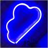 Afbeelding van LED Neon Lamp "Wolk" – Blauw – USB & Batterij – Wandlamp 30×19×2 cm – Sfeervolle