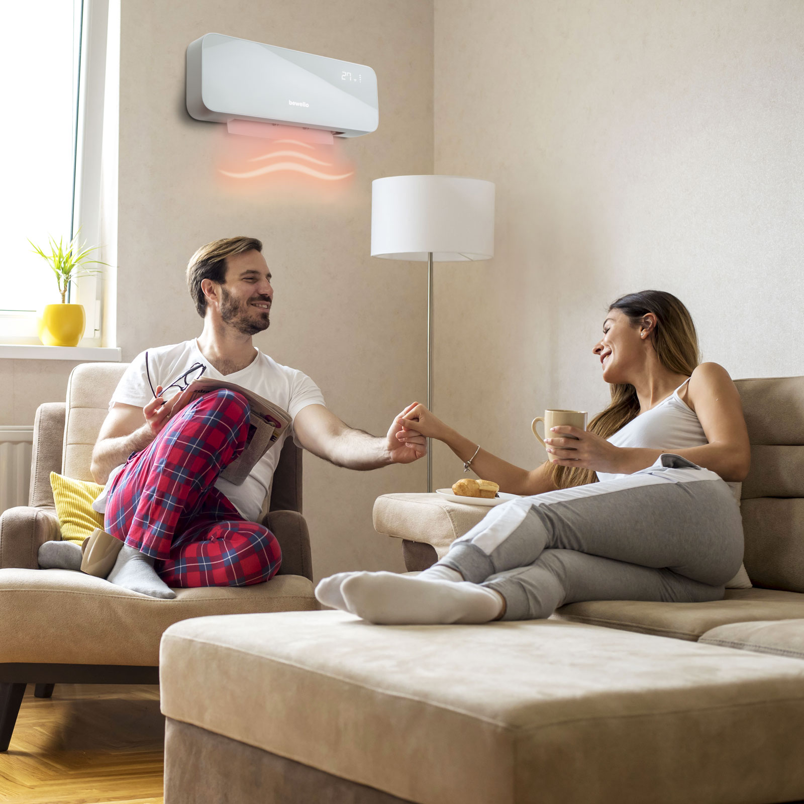 Afbeelding van Slimme Elektrische Hangende Verwarming - Wandkachel 1000/2000W – Wifi & Tuya Smart App –