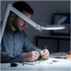 Afbeelding van Handy - Grote Bureau Loeplamp met Tafelklem - Vergrootglas met verlichting - Op Netstroom - 130MM Glas - Loep