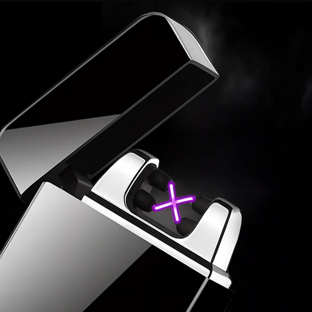 Afbeelding van Luxe Oplaadbare Elektrische Plasma Aansteker in Gift Verpakking - USB oplaadbaar - incl. USB kabel - Zwart -