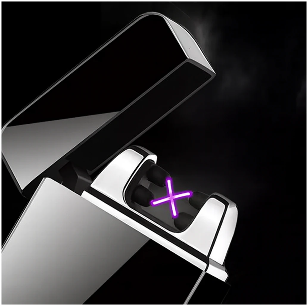 Afbeelding van Luxe Oplaadbare Elektrische Plasma Aansteker in Gift Verpakking - USB oplaadbaar - incl. USB kabel - Zwart -