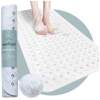 Afbeelding van HSXL - Antislipmat - 88x40CM - Incl. Netspons - Antislip Douchemat / Badmat Wit met Zuignappen – Mat voor