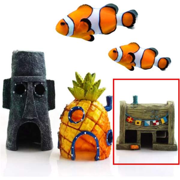 Afbeelding van Aquarium Decoratie - Ornamenten - 1 Stuk - Krokante Krab Restaurant - adbe 1790 4cfa af7b f653e27d5639
