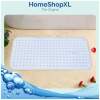 Afbeelding van HSXL - Antislipmat - 88x40CM - Incl. Netspons - Antislip Douchemat / Badmat Wit met Zuignappen – Mat voor
