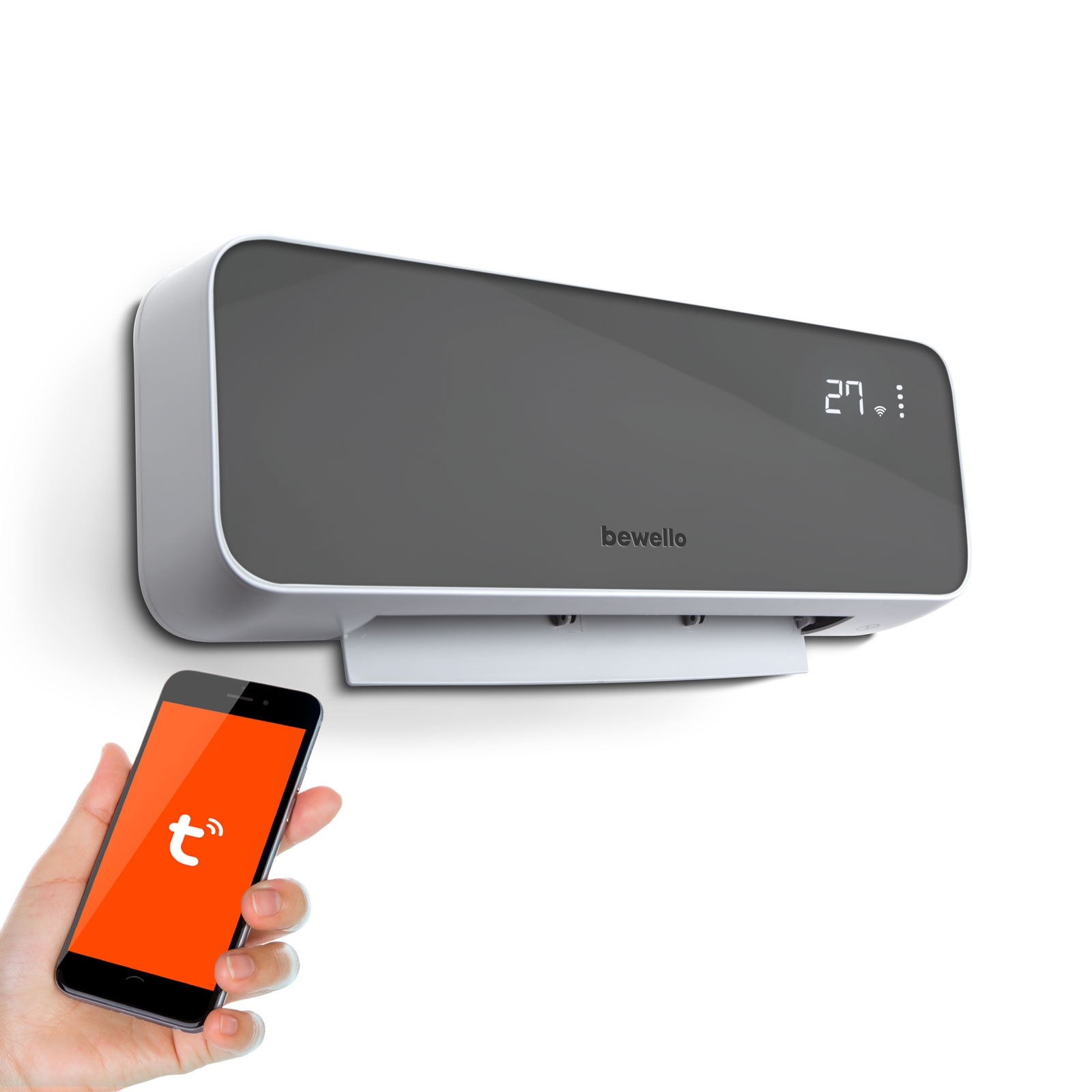 Afbeelding van Slimme Elektrische Hangende Verwarming - Wandkachel 1000/2000W – Wifi & Tuya Smart App –