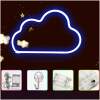 Afbeelding van LED Neon Lamp "Wolk" – Blauw – USB & Batterij – Wandlamp 30×19×2 cm – Sfeervolle