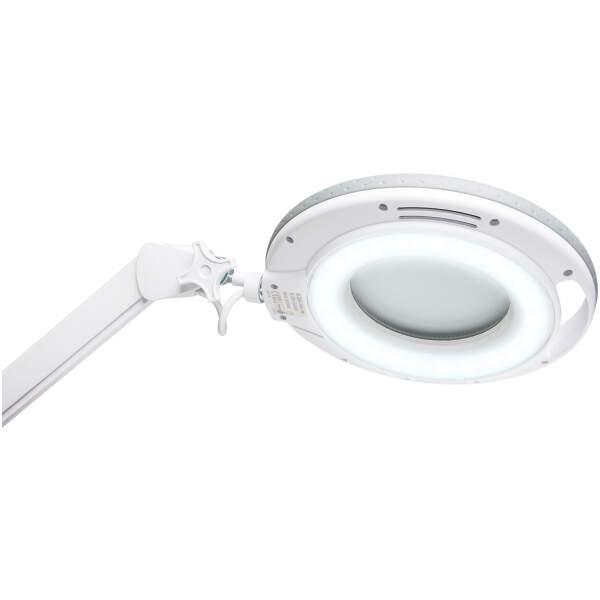 Afbeelding van Handy - Grote Bureau Loeplamp met Tafelklem - Vergrootglas met verlichting - Op Netstroom - 130MM Glas - Loep