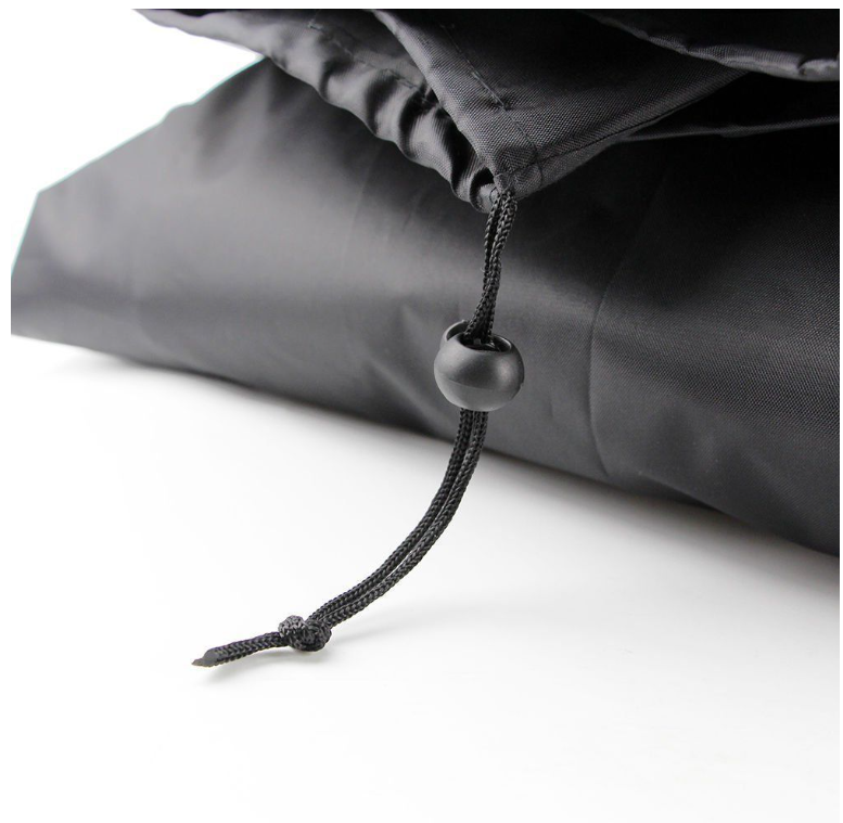 Afbeelding van Tuinset Beschermhoes Waterdicht met Trekkoord en Goede Afwatering - B242 x L160 x H100CM - Zwarte hoes