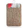 Afbeelding van Kleine Antislip Badmat voor in Badkamer/Toilet/WC - Bruin - Steenpatroon - 40x60cm - 011e b86d 4f6a 877c