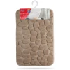 Afbeelding van Kleine Antislip Badmat voor in Badkamer/Toilet/WC - Bruin - Steenpatroon - 40x60cm - 011e b86d 4f6a 877c