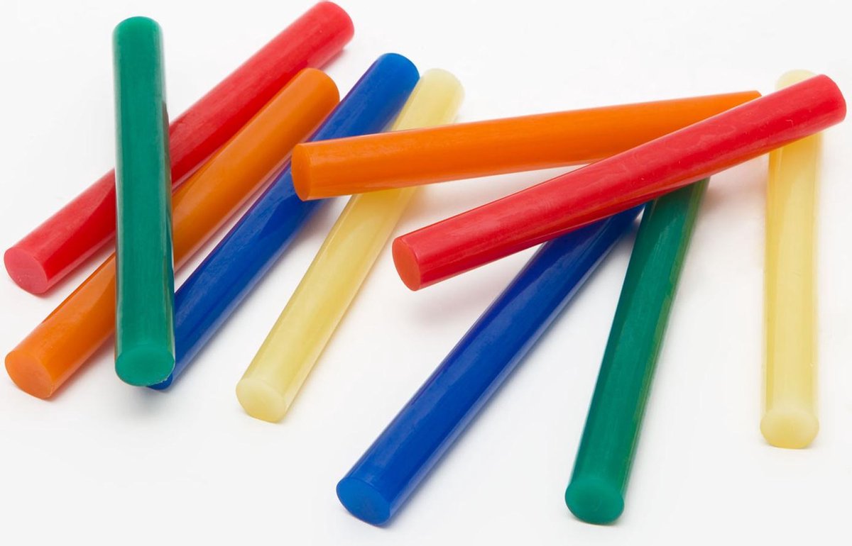 Afbeelding van Handy - Lijmpistool Vullingen Gekleurd - Lijmpatronen 11MM Rond - 100MM Lang - Lijm Patronen voor Lijmpistool