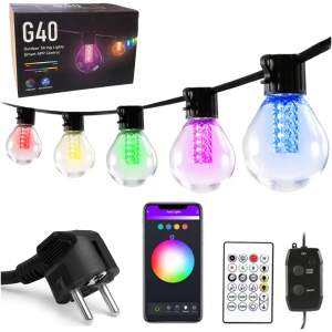 Afbeelding van Garden of Eden - Lichtsnoer voor Binnen of Buiten op Netstroom - Multicolour - 7.5m - met App en Bluetooth