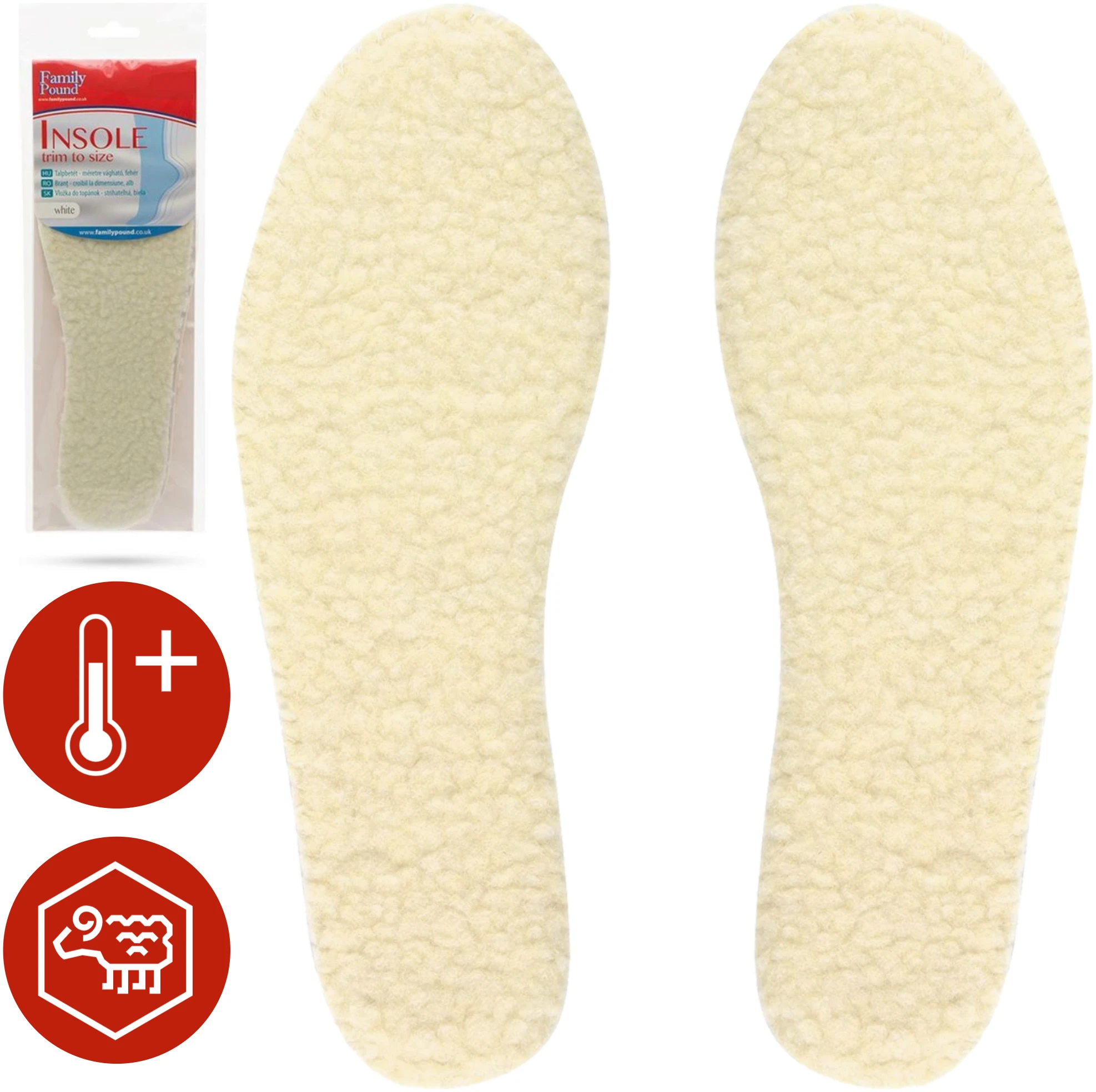 Afbeelding van Family Pound Thermo Inlegzolen - Op maat te knippen - Inlegzolen Heren en Dames - Lekker Warm - Maat