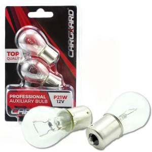 Afbeelding van Carguard - Set (2x) BA12S - P21W Autolampen Remlicht - Transparant - 12V 21W - Long Lifetime - Remlichten
