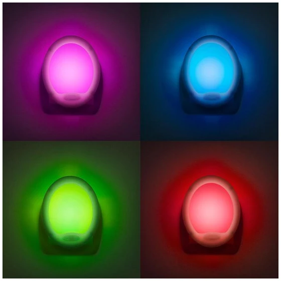 Afbeelding van 7 Kleuren Nachtlampje Stopcontact Stekkerlamp - Moodlight - Voor Kinderen / Volwassenen - Automatisch